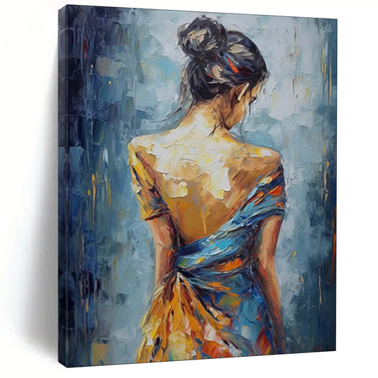 “Woman in Color: Impasto Figurative Art” - Impressionist Oil on Canvas CT1909