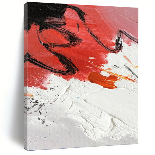 Red and Black Abstract Energy - Abstract Expressionist Painting On Canvas DKH1290