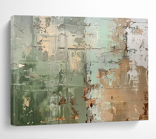 “Earthy Tones Textured Abstraction” Abstract Painting On Canvas DLZ107