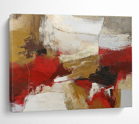 “Rustic Color Collision” Abstract Oil Painting On Canvas DKH506