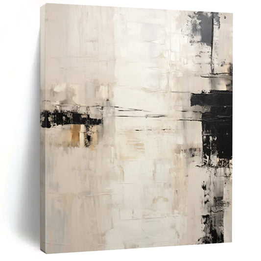 “Neutral Abstract Blocks” - Minimalist Abstract Painting On Canvas DTP131