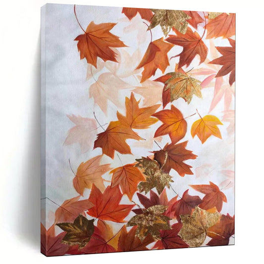 “Autumn Leaves in Gold and Rust” – Botanical Acrylic Art CT2079