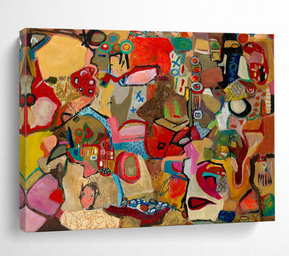 Colorful Abstract Composition - Abstract Expressionist Painting On Canvas DLZ240