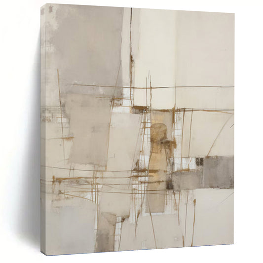 Minimalist Abstract with Delicate Lines - Abstract Painting On Canvas DKH1309