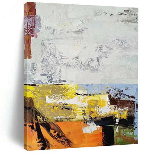 “Bold Color Block Abstract” - Expressionist Painting On Canvas DTP019