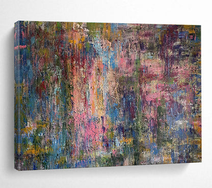 “Vibrant Chaos Abstract” - Multicolor, Textured Abstract Painting On Canvas DKH715