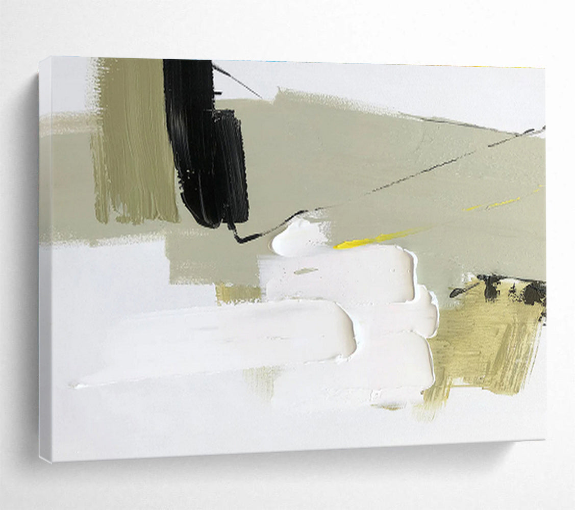 Subtle Color Accent Abstract Painting On Canvas DKH314