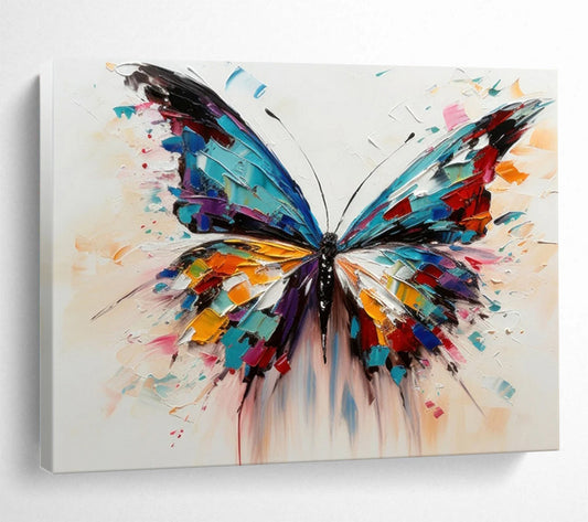 “Colorful Butterfly Wings” Abstract Animal Painting On Canvas DLZ054