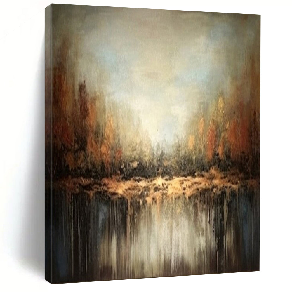 “Autumn Forest Reflection” – Abstract Landscape Painting CT1034