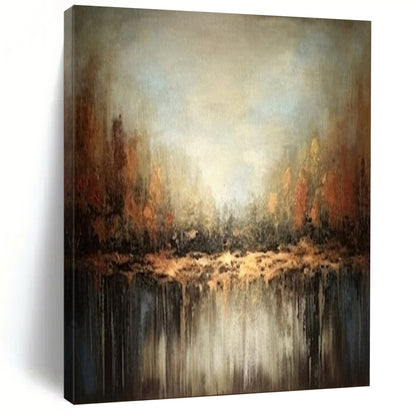 “Autumn Forest Reflection” – Abstract Landscape Painting CT1034