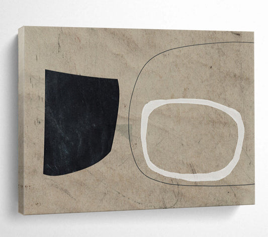 “Minimalist Shape Study” Understated Abstract Painting On Canvas DLZ113