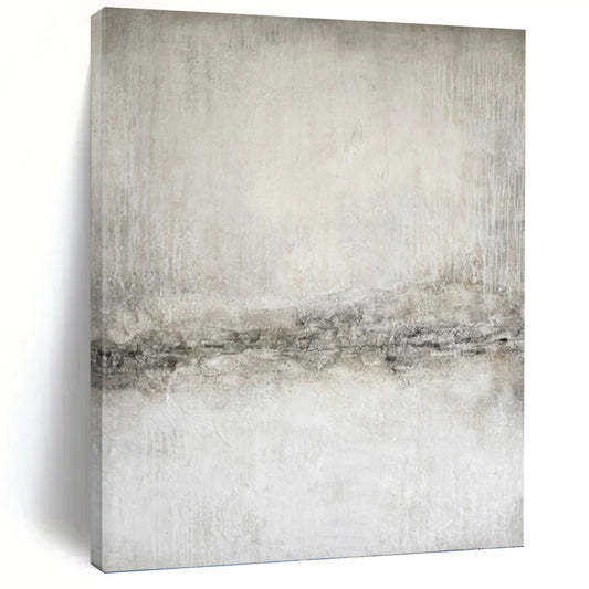 “Textured Gray Minimalism” - Subtle Abstract Painting On Canvas DKH1068