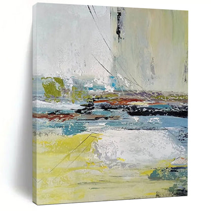 “Abstract Colorful Landscape” - Abstract Expressionist Painting On Canvas DTP052