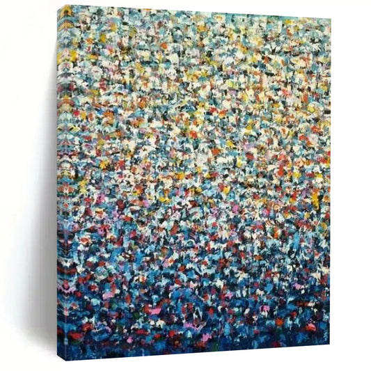 “Colorful Pointillist - Style Abstract” - Abstract Painting On Canvas CT2344