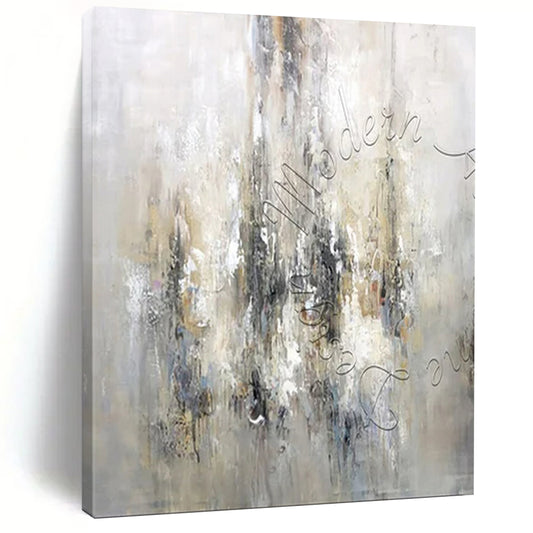 “Neutral - Toned Abstract” ，Abstract Minimalist Oil Painting CT0930