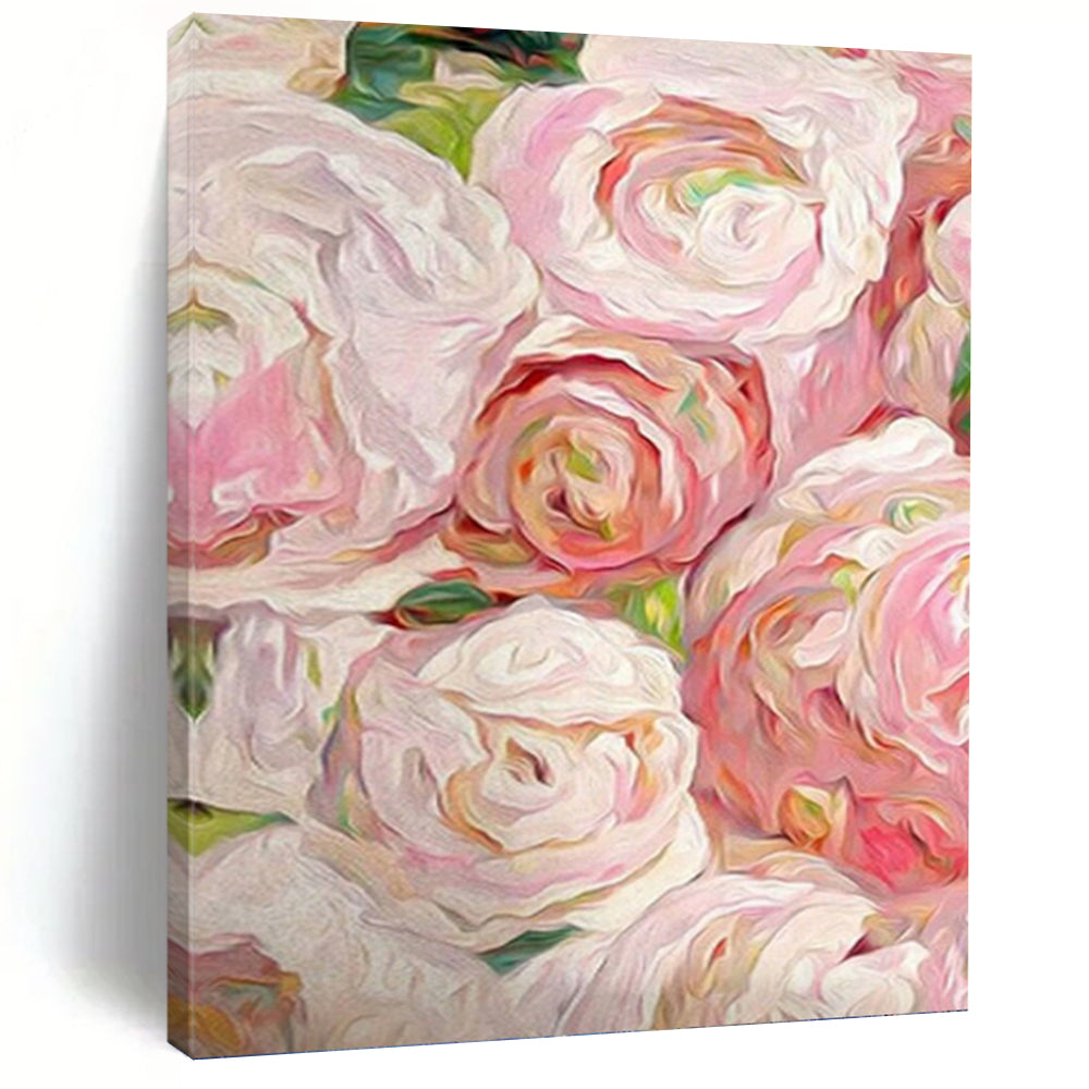 “Soft - Hued Floral Oil Painting” Painting On Canvas DKH0983