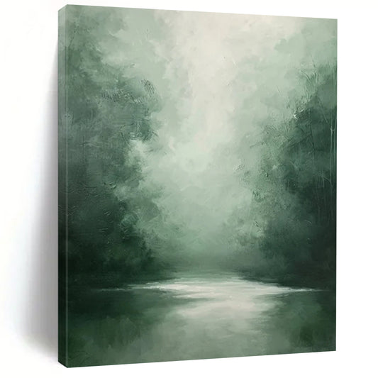 “Misty Green Forest” - Impressionist Landscape Painting On Canvas DTP024