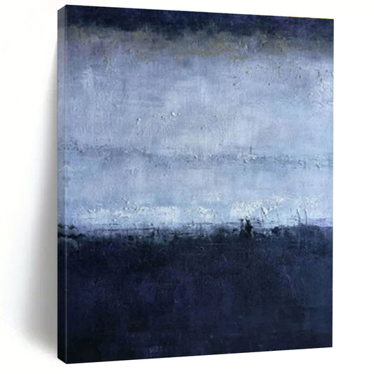 “Moody Blue Gradient” ，Abstract Seascape Oil Painting CT0897