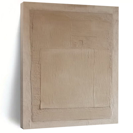 “Beige Minimalist Texture ‘Understated Elegance’” - Textured Abstract Painting On Canvas DTP360