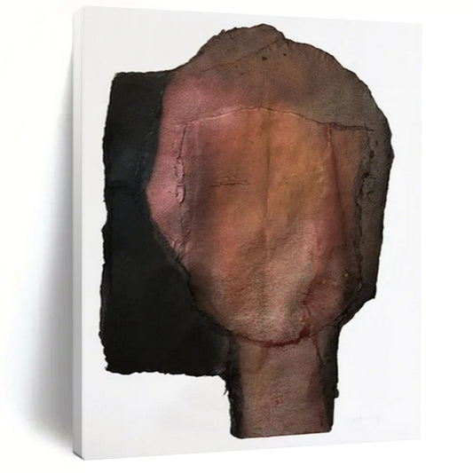 “Collage Portrait 5” - Mixed - media Abstract Portrait Painting On Canvas CT2227