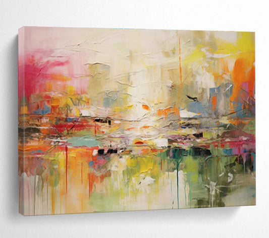 Abstract Colorful Landscape Painting On Canvas DKH688