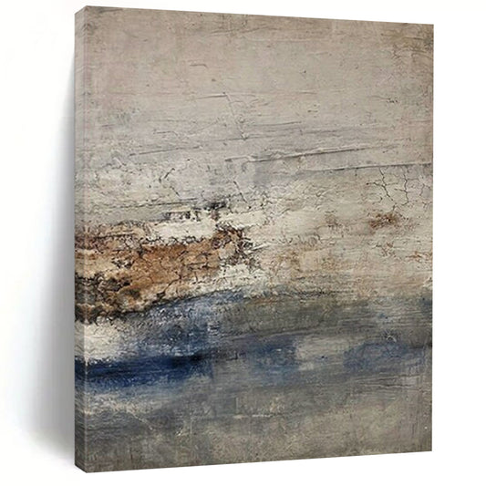 “Gray - Brown & Blue Textured Seascapes” – Abstract Seascape Art CT0976