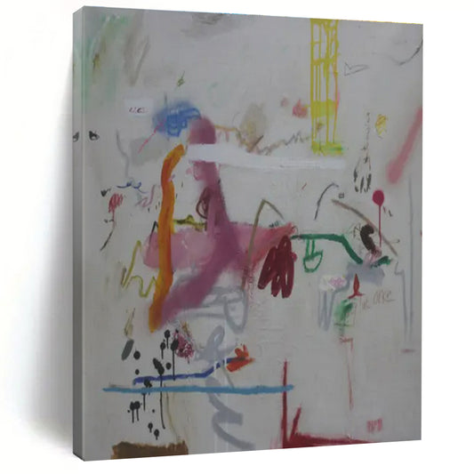Colorful Line Abstraction - Action Painting - Style Acrylic Painting CT1409