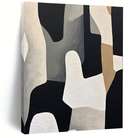 Neutral Geometric Shapes - Abstract Minimalist Acrylic CT1280