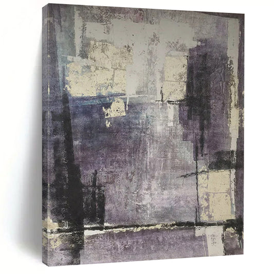 “Purple - Toned Abstract” ，Abstract Textured Acrylic Painting CT0948