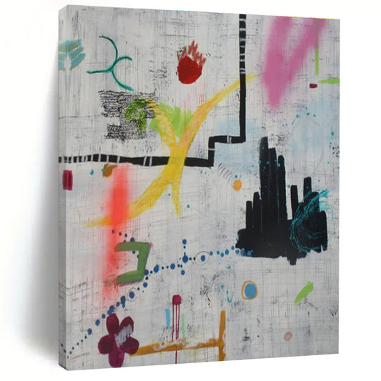 Grid - Graffiti Abstraction - Pop Art - Style Acrylic Painting CT1413
