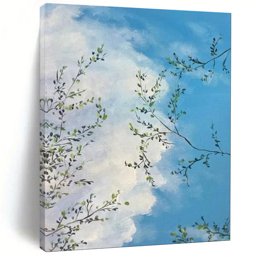 “Branches Against Blue Sky” - Impressionistic Sky Painting CT1986