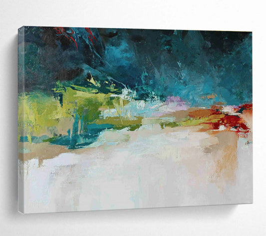 “Colorful Abstract Terrain” Abstract Acrylic Painting On Canvas DKH510