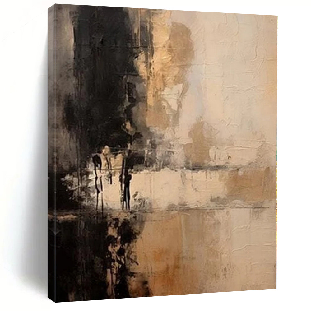 Earth - Toned Abstract Landscape - Oil on Canvas CT1217