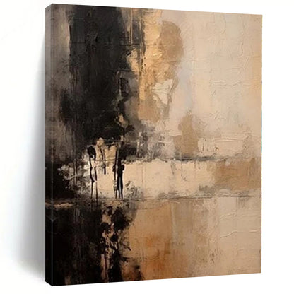 Earth - Toned Abstract Landscape - Oil on Canvas CT1217