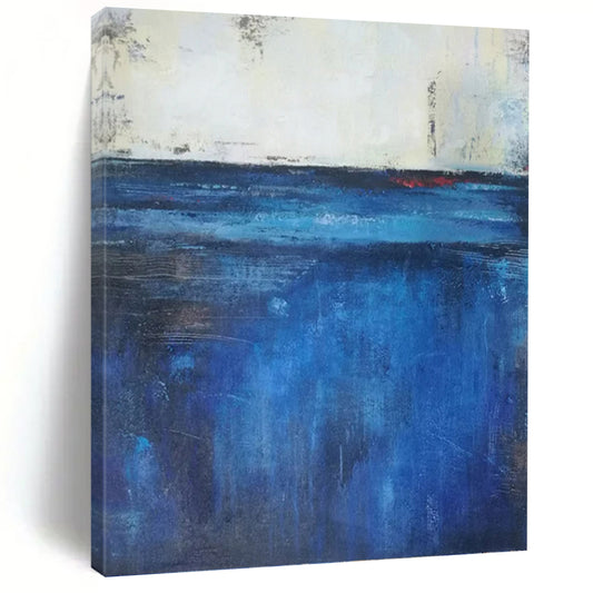 “Blue Calm” - Shades of Blue Abstract Landscape - Inspired Painting On Canvas DKH1567