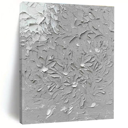“Gray Textured Floral Abstraction” ，Abstract Textured Painting CT0811