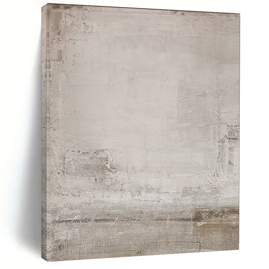 “Light Gray & Brown Textured Simplicity” – Abstract Simple Art CT0971