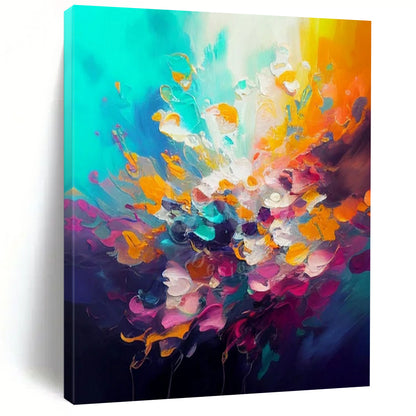 “Vibrant Color Explosion” ，Abstract Floral Acrylic Painting CT0918