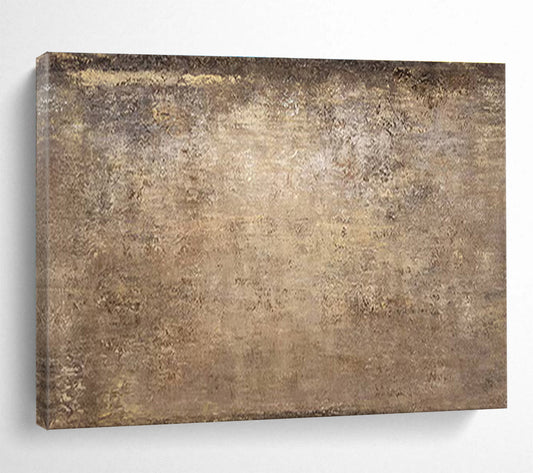 Aged Brown Texture - Abstract Impasto Painting On Canvas DKH602