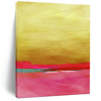 “Gold and Pink Abstract” - Minimalist Abstract Art CT2023
