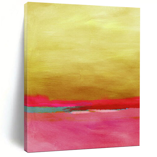 “Gold and Pink Abstract” - Minimalist Abstract Art CT2023