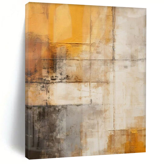“Soft Color Block with Subtle Details” – Abstract Color - Block Painting CT1057
