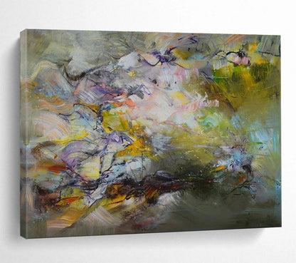 Dreamy Color Fusion Abstract Painting On Canvas DKH658