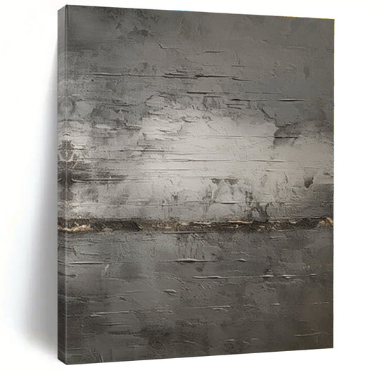 Grey Textured Gradient - Abstract Textured Acrylic Painting CT1365