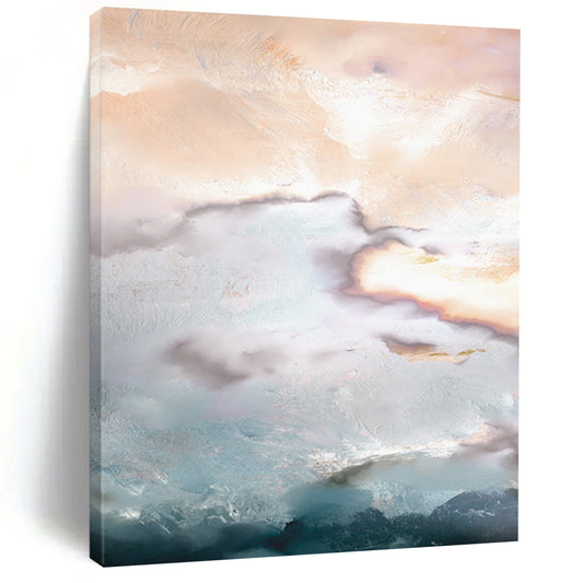 “Ethereal Cloud Layers” - Abstract Landscape Painting On Canvas DTP165