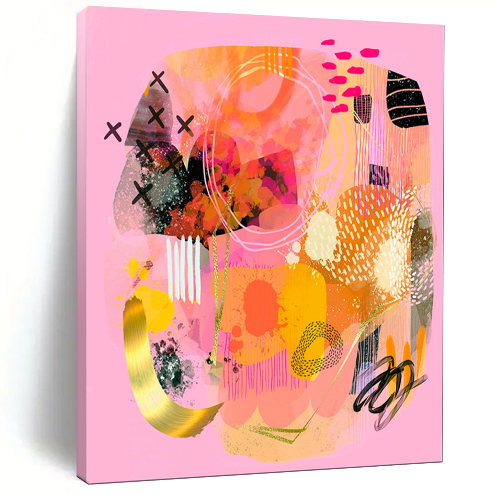 “Pink - Orange Abstract Mix” - Bold Abstract Art CT2009