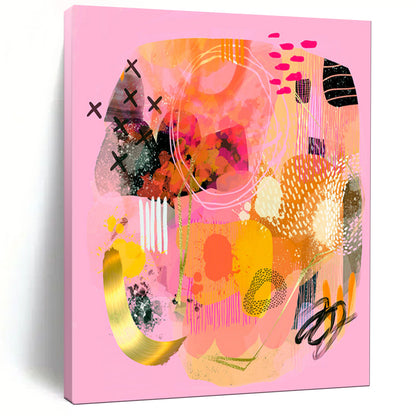 “Pink - Orange Abstract Mix” - Bold Abstract Art CT2009