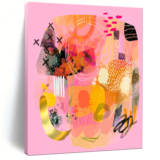 “Pink - Orange Abstract Mix” - Bold Abstract Art CT2009