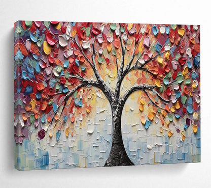 “Colorful Life Tree” 3D - textured Symbolic Painting On Canvas DLZ169