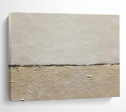 “Minimalist Textured Divide” Abstract Textured Painting On Canvas DKH452